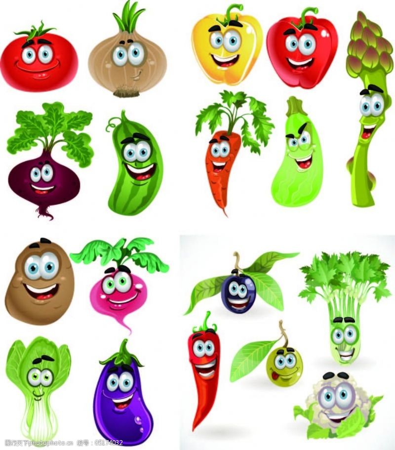 黄瓜卡通蔬菜图片素材